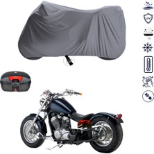 Teksin Honda Vt 600 Shadow Çantalı Motosiklet Branda Su Geçirmez Topcase Uyumlu Motor Branda