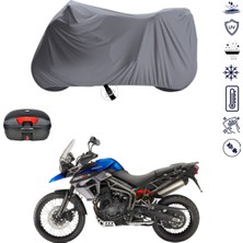 Teksin Triumph Tiger 800 Xca Çantalı Motosiklet Branda Su Geçirmez Topcase Uyumlu Motor Branda