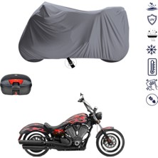 Teksin Victory Chopper Serisi Çantalı Motosiklet Branda Su Geçirmez Topcase Uyumlu Motor Branda