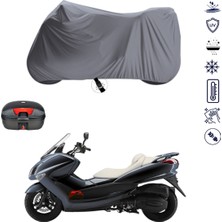 Teksin Yamaha Majesty 250 Çantalı Motosiklet Branda Su Geçirmez Topcase Uyumlu Motor Branda