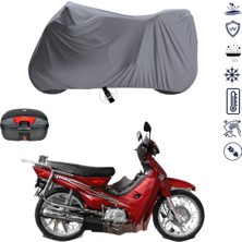Teksin Yuki Yk 125 -Rex Çantalı Motosiklet Branda Su Geçirmez Topcase Uyumlu Motor Branda