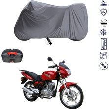 Teksin Lifan LF150-9J Çantalı Motosiklet Branda Su Geçirmez Topcase Uyumlu Motor Branda