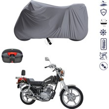 Teksin Mondial 150 Kt Çantalı Motosiklet Branda Su Geçirmez Topcase Uyumlu Motor Branda