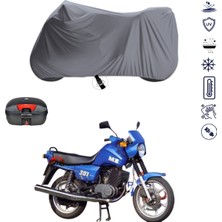 Teksin Mz Fun 301 Çantalı Motosiklet Branda Su Geçirmez Topcase Uyumlu Motor Branda