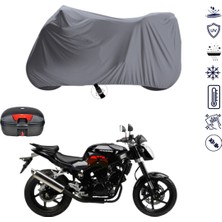 Teksin Hysoung Gt 250 Naked Çantalı Motosiklet Branda Su Geçirmez Topcase Uyumlu Motor Branda