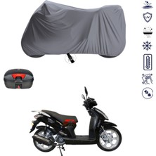 Teksin Lifan LF150T-9R Çantalı Motosiklet Branda Su Geçirmez Topcase Uyumlu Motor Branda
