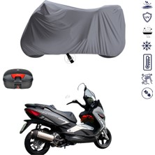 Teksin Malaguti Madison 250 Çantalı Motosiklet Branda Su Geçirmez Topcase Uyumlu Motor Branda