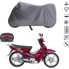 Teksin Kanuni Cup 100 S Çantalı Motosiklet Branda Su Geçirmez Topcase Uyumlu Motor Branda