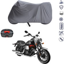 Teksin Rks Blackster 250I Çantalı Motosiklet Branda Su Geçirmez Topcase Uyumlu Motor Branda