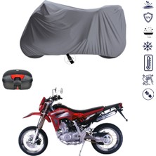 Teksin Lifan LF250GY-7 Çantalı Motosiklet Branda Su Geçirmez Topcase Uyumlu Motor Branda