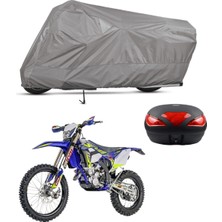 Teksin Sherco Enduro 250 Cross Çantalı Motosiklet Branda Su Geçirmez Topcase Uyumlu Motor Branda