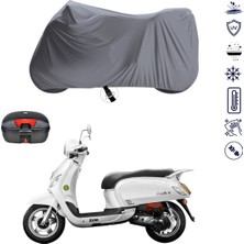 Teksin Sym Fiddle 3 Çantalı Motosiklet Branda Su Geçirmez Topcase Uyumlu Motor Branda