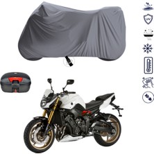 Teksin Yamaha Fz8 Çantalı Motosiklet Branda Su Geçirmez Topcase Uyumlu Motor Branda
