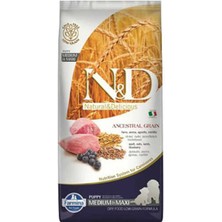 N&D Ancestral Grain Kuzu Etli Yaban Mersinli Orta e Büyük Irk Ata Tahıllı Yavru Köpek Maması 12 Kg