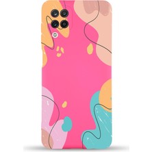 Printify Samsung Galaxy A12 Uyumlu Lansman Kılıf Karışık Renkler Tasarımlı Içi Kadife Kapak