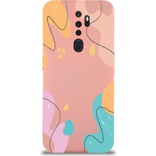 Printify Oppo A9 2020 Uyumlu Lansman Kılıf Karışık Renkler Tasarımlı Içi Kadife Kapak