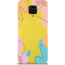 Printify Xiaomi Redmi Note 9s Uyumlu Lansman Kılıf Karışık Renkler Tasarımlı Içi Kadife Kapak