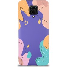 Printify Xiaomi Redmi Note 9 Pro Uyumlu Lansman Kılıf Karışık Renkler Tasarımlı Içi Kadife Kapak