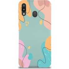 Printify Samsung Galaxy M20 Uyumlu Lansman Kılıf Karışık Renkler Tasarımlı Içi Kadife Kapak