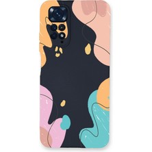 Printify Xiaomi Redmi Note 11 Pro Uyumlu Lansman Kılıf Karışık Renkler Tasarımlı Içi Kadife Kapak