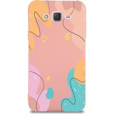 Printify Samsung Galaxy J7 Core Uyumlu Lansman Kılıf Karışık Renkler Tasarımlı Içi Kadife Kapak