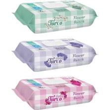 Baby Turco Çiçek Demeti Islak Bebek Havlusu 90LI x 3 Adet 270 Yaprak