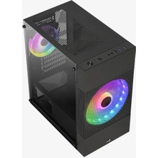 Aerocool-Ae Atmc Lt 500 Atomic Lite 500W 1X18CM Frgb ve 1 x 12CM Frgb Fanli Mini Tower Kas