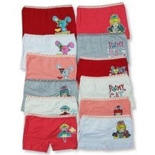 Dondeza 6'lı Baskılı Kız Çocuk Boxer