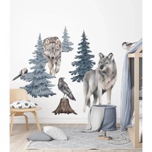 Kt Grup Buzullarda Yaşam Muhteşem Kurtlar Duvar Sticker Seti