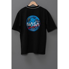 Wolters Outdoors Erkek Nasa Oversize Baskılı Pamuklu Bisiklet Yaka Kısa Kollu T-Shirt