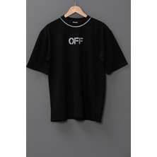 Wolters Outdoors Erkek Off Oversize Baskılı Pamuklu Bisiklet Yaka Kısa Kollu T-Shirt