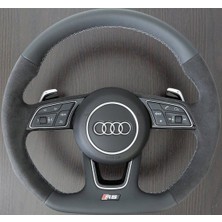 Dk Audi Rs Direksiyon Alüminyum Alaşımlı 3m 3D Sticker Logo 2li Set