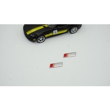 Dk Audi Rs Direksiyon Alüminyum Alaşımlı 3m 3D Sticker Logo 2li Set