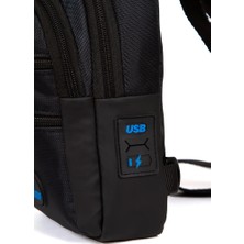 Newish Polo Body Bag USB Çıkışlı Çapraz Göğüs ve Sırt Çantası-Qatro 2333