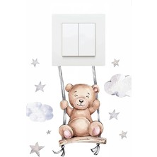 Kt Grup Sevimli Ayıcık Çocuk Odası Priz Sticker Panda