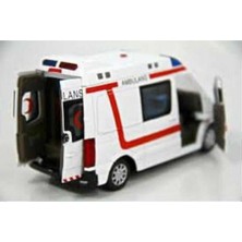 Dzc Kuzenler Avm Diecast Metal 112 Ambulans Mercedes Sprinter Çek Bırak Işıklı Siren Sesli 14 cm Kapıları Açılır