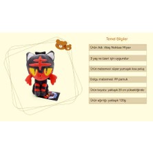 Imei Yimei Pokémon Pokemon 20CM Ateş Benekli Miyav Arazi Peri Ateş Bebek Ateş Benekli Kedi Peluş Oyuncak (Yurt Dışından)