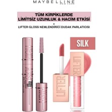 Maybelline New York Maybelline Sky High Dev Limitsiz Kirpikler-Işıltılı Dolgun Dudaklar Makya Seti 004 Silk