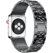 Sanlindou 38MM/40MM/42MM/44MM Paslanmaz Çelik Kayış Apple Watch 4/5ıwatch3/2/1 Pırlanta Katı Bağlantı Kayışı (Yurt Dışından)