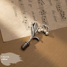 Profisher Mum Mühür Damga Kolu Premium Metal Çan Orkidesi Gümüş