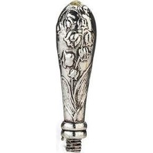 Profisher Mum Mühür Damga Kolu Premium Metal Çan Çiçeği Gümüş