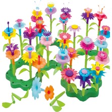 HYD 52 Parça Bahçe Çiçek Yapım Seti Yapı Blokları Yapboz Bul Tak Puzzle Eğitici Oyuncak