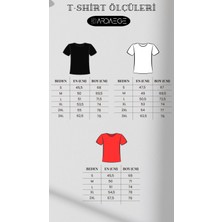 Arda Ege Gül Kuru Kafa Sırt Baskılı Desenli %100 Pamuk Beyaz Erkek T-Shirt