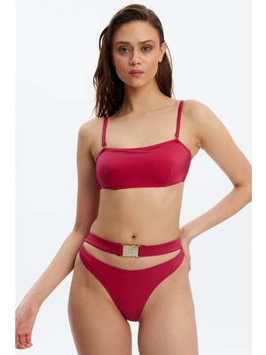 Louren B1726 Tokalı Straplez Bikini Takım