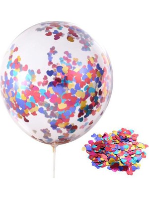 Vipfoni Kalp Pullu Şeffaf Yuvarlak Balon 24 Inç