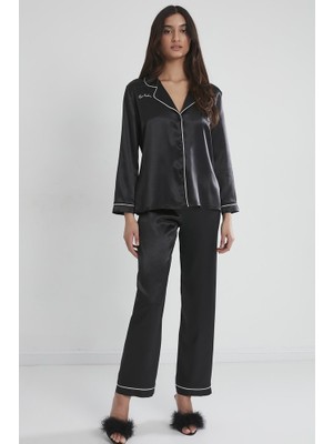 Pierre Cardin 1200 Kadın Saten Pijama Takımı