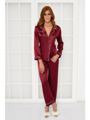 Pierre Cardin 1200 Kadın Saten Pijama Takımı