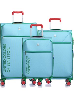 United Colors Of Benetton 14BNT2100-Set-AQ Aqua Unisex 3 Lü Set Bavul