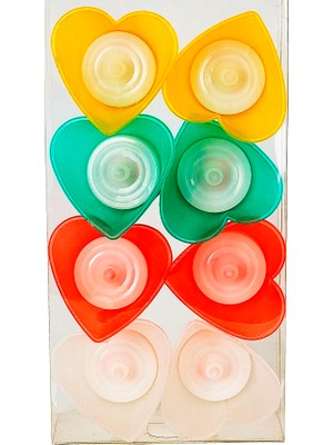 Kuzey Oyuncak Kalpli LED Işıklı Mum Kırmızı Mum Yeşil Mum Beyaz Mum Sarı Mum Heart LED Light Colors Candle 8 Adet