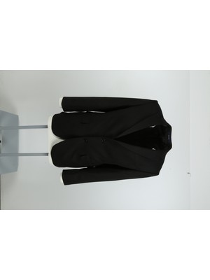Süvari Siyah Erkek Mono Yaka Regular Fit Armürlü Takım Elbise TK1007000204